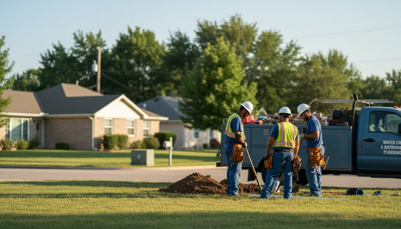 Residential water line and bathroom plumbing service in Hickory Ridge, AR